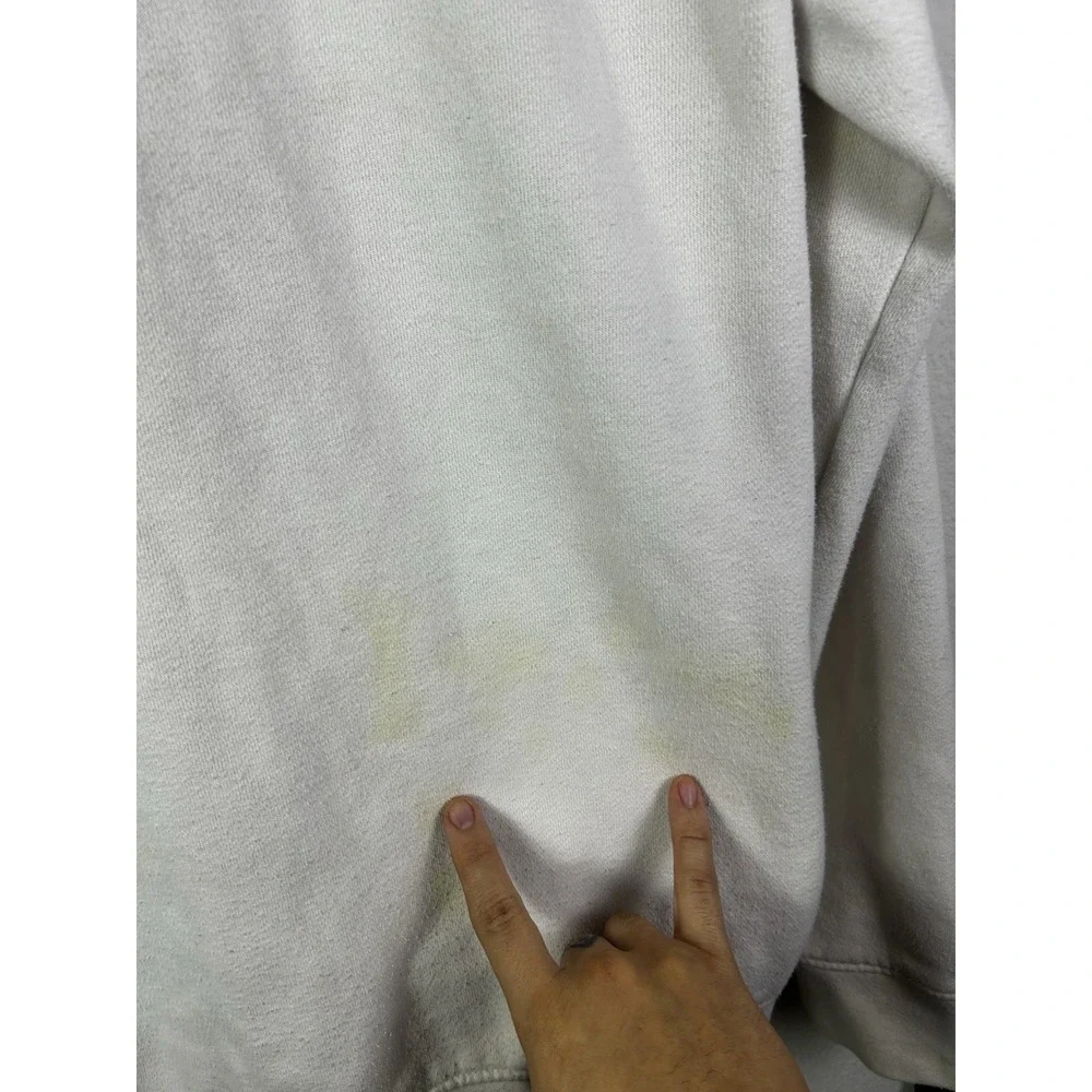 Polo Ralph Lauren Polo‎ Bear White Fleece Hoodie L Graphic Print